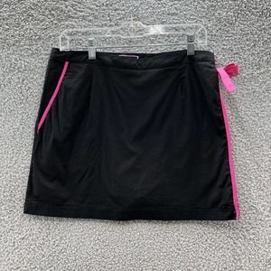 Elegant Black Skort with Pink Trim